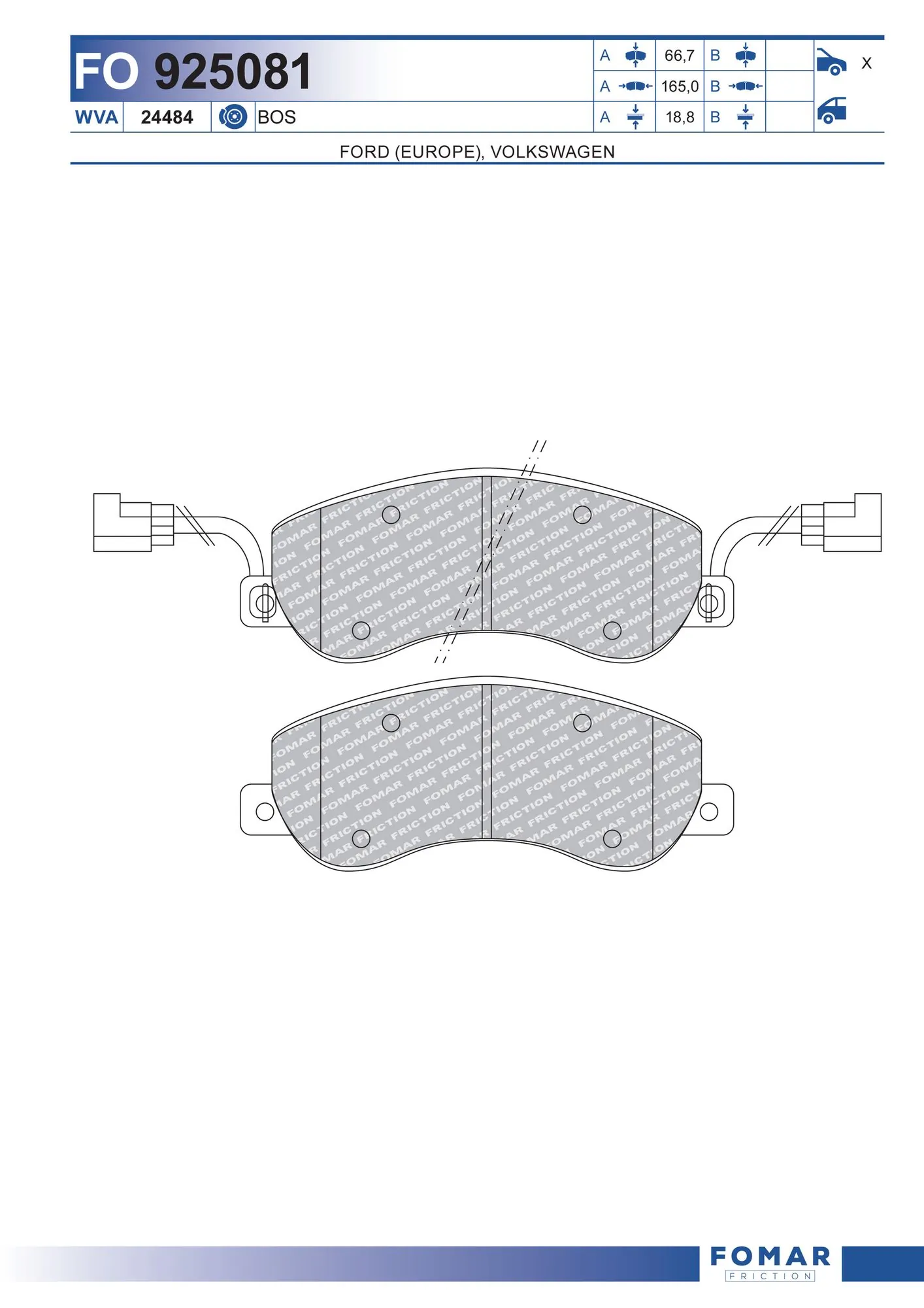 Brake Pad Set, disc brake